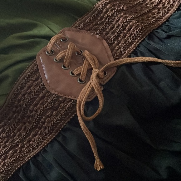 Gradient Greens Boho Palazzo Pants - Picture 5 of 6